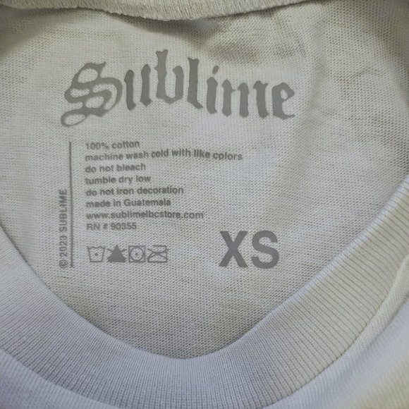 Sublime Sun Logo and Long Beach, CA ska punk rock Official T-Shirt XS NWT - Picture 5 of 5